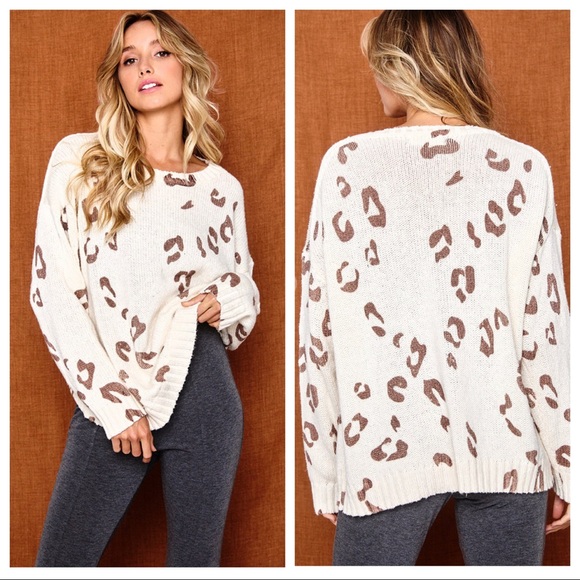 Most Fabulous Soft Leopard Peint Sweater - Picture 3 of 7